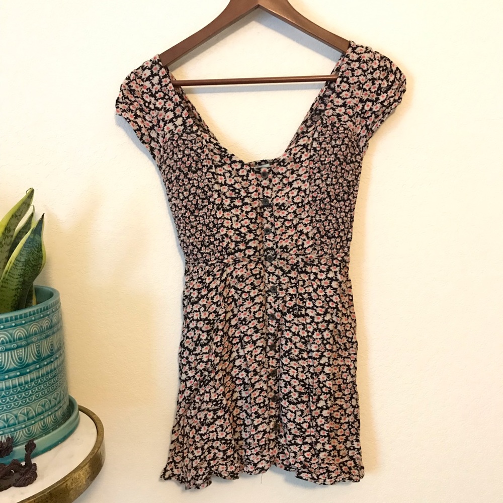 Kimchi Blue Floral Button Up Dress